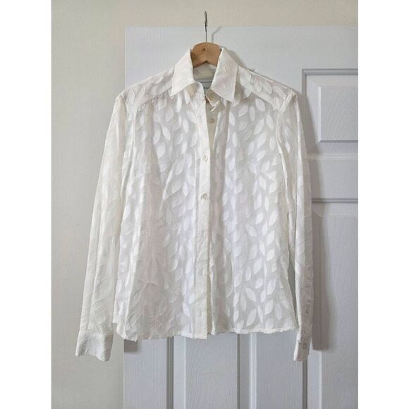 Danielle rollins Elsie Shirt in Fil Coupe $396 Sz S - Picture 2 of 11